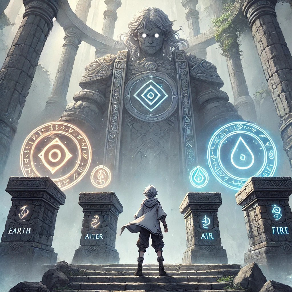 Element Prüfung vor dem Steinwächter