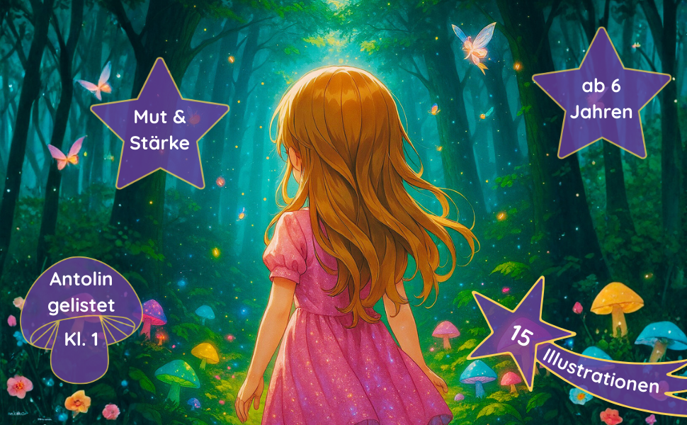 Ayanas Abenteuer im Zauberwald – Mut und Stärke, Antolin Klasse 1, ab 6 Jahren, 15 Illustrationen