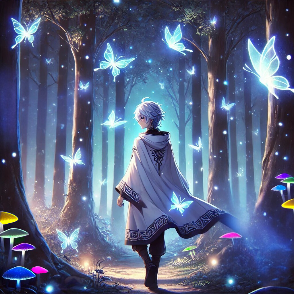 Illustration eines mystischen Waldes